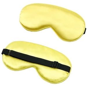 Zijden slaap oogmasker gewatteerde schaduw oogdekking patch slaapmasker oogmasker blinddoeken reizen ontspannen rust vrouwen mannen (goud)