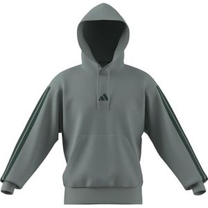 adidas Hombre ESSENTIAL THREE STRIPES FRENCH TERRY HOODIE, Wonder Sage/collegiate green, S