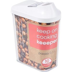 Keeeper Transparante container voor losse producten / Strooibus - 0,5L wit/transparant