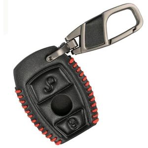 Sleutelbehuizing houder 2-knops PU-lederen Sleutelhangerhoesje Voor ABCES-klasse CLA CLS GL GLS GLA GLK SLK SLS AMG GLC Sleutelbehuizing
