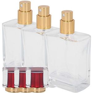 Parfumverstuiverfles, parfumfles 50ml draagbaar mooi uiterlijk voor het bewaren van parfumessences, vloeibare stoffen voor zakenreizen voor reizen(rood)