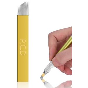 50 stks Microblading Permanente Naalden 3D Make-Up Wenkbrauw Tattoo Naald Pen PCD 12 Pins Wenkbrauw Kit