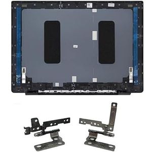 WANGHUIH Blauwe bovendeksel LCD achterkant 0RJYDW + schermscharnieren compatibel met Dell Vostro 5490 V5490 laptop (A2+H)