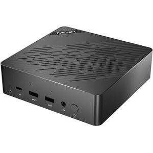 MINIX EU512-AI Mini PC Intel Core Ultra 5 125H 16 GB DDR5/512 GB SSD/8K Quad Output/Thunderbolt 4/Fluisterstil kantoorontwerp/AI Boost NPU/Dual 2.5G/Wi-Fi 6E Windows 11 Pro