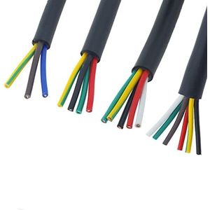 MIBSH Fluitje Huis Ladder Elektrische Kabel 22 AWG 0,3 mm2 2 Aders tot 18 Aders Pins Koperdraad Zwarte Vloer Elektronica (Maat: 7 cores 5 meters)