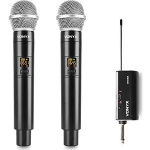 Vonyx WM552 draadloze microfoonset met plug-in ontvanger - Complete set - 2 microfoons - UHF