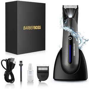 BarberBoss Body Groomer Mannen, Heren Ball Shaver, Ball Trimmer Mannen, Lies- en Lichaamshaar Trimmer, Schaamhaar Trimmer voor Mannen, Heren Pube Trimmer, QR-2075