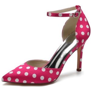 SYDZSW Vrouwen Naaldhak Pumps Hoge Hakken Sexy Hak Schoenen Bruiloft Uitnodiging Schoenen, Roze, 43 EU