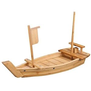 WINAKUI Houten sushi-boot-dienblad, 71 cm sushibord voor restaurant of thuis, groot formaat sushi-dienblad, serveerbootbord voor restaurantware (71 cm/28 inch)