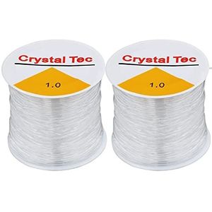 200 m transparante nylon onzichtbare draad koord om op te hangen kerstversiering, armbanden maken, naaien, hobby, 0,25 mm heldere pareldraad met parelnaald