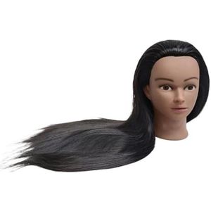 Nieuwe Afrikaanse mannequin hoofdkapsel, kappersopleidingshoofd, cosmetologiepop hoofd for vlechten, oefenstyling, modelkit(As shown 2)