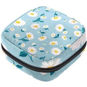 Maandverband Opbergtas, Vrouwelijke Product Pouches Draagbare Periode Kit Tas voor Meisjes Vrouwen Dames Bloem (3), Meerkleurig, 4.7x6.6x6.6 in/12x17x17 cm