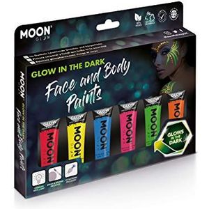 Moon Glow - Glow in the Dark Face Paint, Assorted, 12ml Boxset (2018)