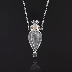 Gouden kristallen hart urn hanger ketting verguld - Crematie Sieraden As Gedenkteken Aandenken - België