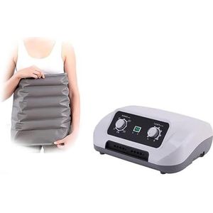 6 holte lymfedrainage luchtcompressie beenmassager, lichaamsmassager taille been arm relax-instrument, voor lymfoedeem circulatie zwelling ontspannen pijnverlichting, grijs, B