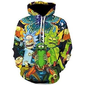 Heren hoodies Merk Cosmos 2018 Mode Merk 3D Hoodies Cartoon Rick En Morty Print Vrouwen/Mannen Hoody Casual Hooded Sweatshirts hoodie XL Picture Color