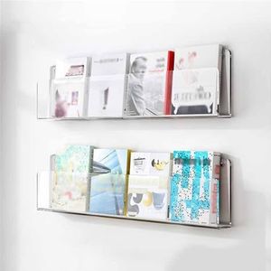 Wandplanken, Drijvende boekenplank van acryl, wandgemonteerd boekenrek, kinderkamer, slaapkamer, woonkamer, sterk zelfklevende achterkant, 2 stuks (Color : 5mm, Size : 100cm/39.4in)