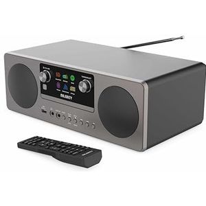MAJORITY Humboldt Internet Radio DAB+ CD-speler muzieksysteem I Spotify Connect I Bluetooth I Podcasts I Dubbele wekker