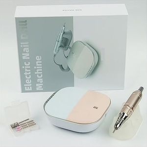 Nagelvijl elektrisch, Elektrische manicuremachine met aanraakgevoelige bediening en lcd-scherm, nagelboor 35000 RPM elektrische nagelvijl for acrylgelnagels(Pink SET)