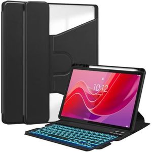 Hoes met Toetsenbord voor Lenovo Tab M11 / K11 LTE 11 inch - Zwart - 360 Graden Draaibaar
