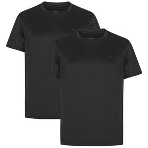 DANISH ENDURANCE Sport T-Shirt, Workout & Sport Top, Lichtgewicht, voor Mannen Zwart M