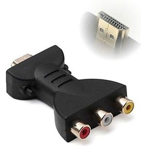 HDMI naar 3 RGB/RCA Component Connector, Video Audio Adapter Digitale Signaal Converter voor HDTV, DVD, Projector - Draagbaar