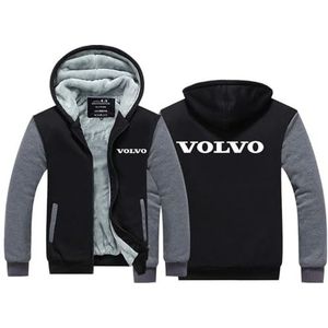 VOLVO - Hoodie - Zwart en Grijs - Casual - Met Zakken
