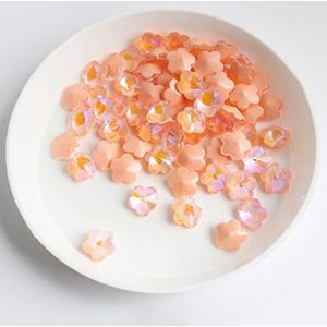 Schattige Mini Bloem 6MM Puntige Bodem 3D Kristalglas Nagel Steentjes Steen DIY Manicure Decoratie Accessoires-Oranje mokka, Bloem 6mm,30st