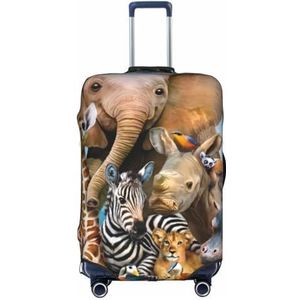 Bagage Cover Koffer Cover Protectors Bagage Protector Past 18-30 Inch Bagage Afrikaanse Modder Doek Tribal, Afrikaanse Dieren, XL