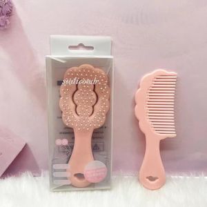Mini haarborstel, kleine schattige haarkam 2-delige wolkvormige haarborstels kammen set voor vrouwen meisjes kinderen vakantiegeschenken, reizen douche ontwarrende kam massage haarborstel voor droog