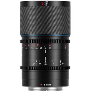 SIRUI Saturnus 50mm T2.9 1.6X Full Frame Koolstofvezel Anamorfe Lens, Cine Lens Minder Dan 500g (Natuur Flares, E Mount)