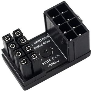 Generic Power Adapter Board 6 Pin GPU Voedingskaart 180 Graden Hoek GPU Power Connector voor PC Computer Grafische kaart