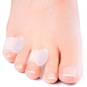 Welnove Gel teenseparator, Pinky teenafstandhouders, kleine teenkussens, kleine teenmouwen om wrijving te voorkomen en druk te verminderen (verpakking van 12, transparant)