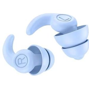 Zachte siliconen slapen oordopjes geluidsisolatie oorbescherming oordopjes anti-ruis pluggen voor reizen siliconen ruisonderdrukking (03 blauw)