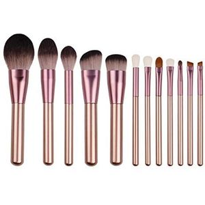 Make-up borstel-The Sky Blue 11 Stks Super Soft Fiber Makeup Borstels Set-Hoge Kwaliteit Face & Eye Cosmetische Pennen-Synthetische Haarborstel Cleaner voor make-upborstels