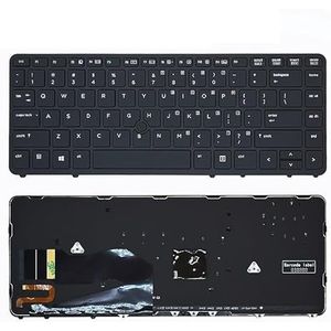 Laptoptoetsenbord compatibel met HP voor EliteBook 840 850 740 750 745 G1 G2 ZBook 14 15U(B backlit joystick)