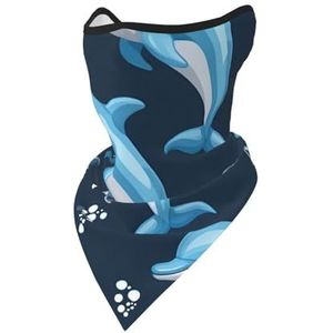 UVBDF dolfijn ballen gezichtsbedekking sjaal, ademend voor hardlopen, kamperen, klimmen