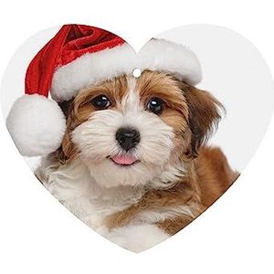 Puppy Hond Kerst Kerstman Hoed Print Auto Luchtverfrisser Geurende Opknoping Lakens Voor Auto Slaapkamer Garderobe Home Decor 2 Stuks