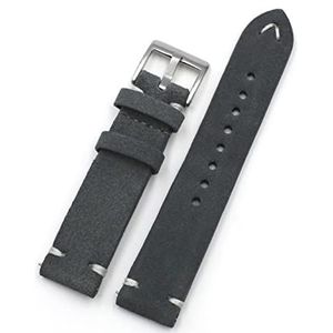 INEOUT Suede lederen horloge band18mm 20mm 22mm 24mm Quick Release Riem Vervanging Vintage Horlogeband Compatibel met Mannen Vrouwen Bruin (Color : Dark Gray, Size : 22mm)