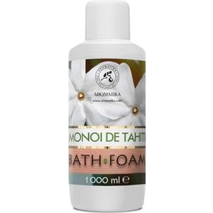 Badschuim 1000g ''Monoi de Tahiti'' Zeezout - Huidverzorging - Aromatherapie - Anti-Stress - Bad - Spa - Wellness - Ontspanning - Anti-Aging