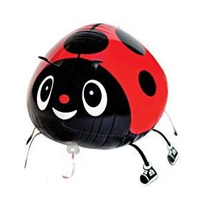 Kopper-24 Airwalker Ballon lieveheersbeestje - loopende dierenluchtballon helium walking folieballon decoratie voor kinderen, verjaardagsfeest, bruiloft, kinderen, cadeau, vrijgezellendecoratie, dierenballonnen lopen