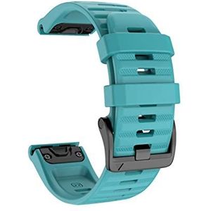 LUGEMA Bandriem Compatibel met Garmin Fenix ​​6 6x Pro Snel compatibel met 22mm 26mm horlogeband Compatibel met Fenix ​​5 5x Plus Quick Release Silicone Pols Bands (Color : Blue green, Size : 22mm f