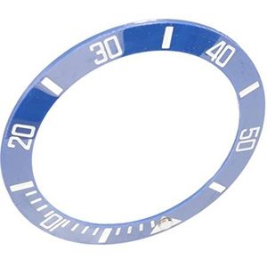 Watch Bezels Insert Ring, Ceramic Watch Bezels Insert 40mm Diameter voor Horlogemakers voor Perfecte Montage (Witte karakter blauwe rug)