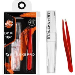 STALEKS PRO Pincet voor dunne of dunne wenkbrauwen, nauwkeurig, roestvrij staal, Expert 11/4