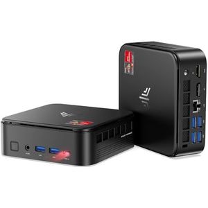 NiPoGi Mini-pc met 3 GB Ryzen 5 7430U (tot 4,3 GHz, 6C/12T, beter dan 5500U/5675U), 16GB RAM/512GB SSD, WiFi 6/BT 5.2/mini-desktopcomputer 4K Triple Display/VESA ondersteund