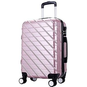 Bagage Koffer Trolley Koffer Handbagage Met Spinnerwielen Bagage Reiskoffer Hardshell Lichtgewicht Reiskoffer Handbagage (Color : Pink, Size : 24inch)