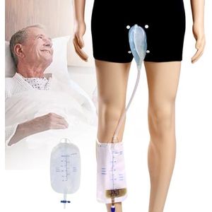 Urine Systeem Houder Tas - 500 ml Draagbare Draagbare Mannen Urine Mannelijke Plas Tas Morsbestendig Collector Urine Drainage Stabilisatie Apparaat voor Incontinentie Patiënt (S)