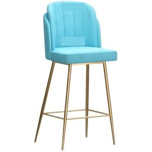 Barstoelen Barkruk Barkrukken Fluwelen Gestoffeerde Kruk Tegenhoogte Barkrukken Keukenbarstoelen Tegenkruk Met Rugleuning Aanrechtstoelen Hoge Krukken (Color : A, Size : Sitting Height 75cm)