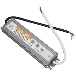 LED-driver 80W AC110‑250V naar 12V/24V DC laagspanningstransformator, ultradunne waterdichte IP67 LED-voeding, adapter voor elke 12V DC led-verlichting, computerproject, buitenverlichting.(24V)