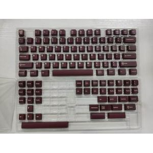 QPSJXN Translucent Double Shot Keycaps, 121, profiel, compatibel met mechanische toetsenborden RK61, 87, 100, 61, 64, 68, 75, 84, 87, 104 (rood-112 toetsen)